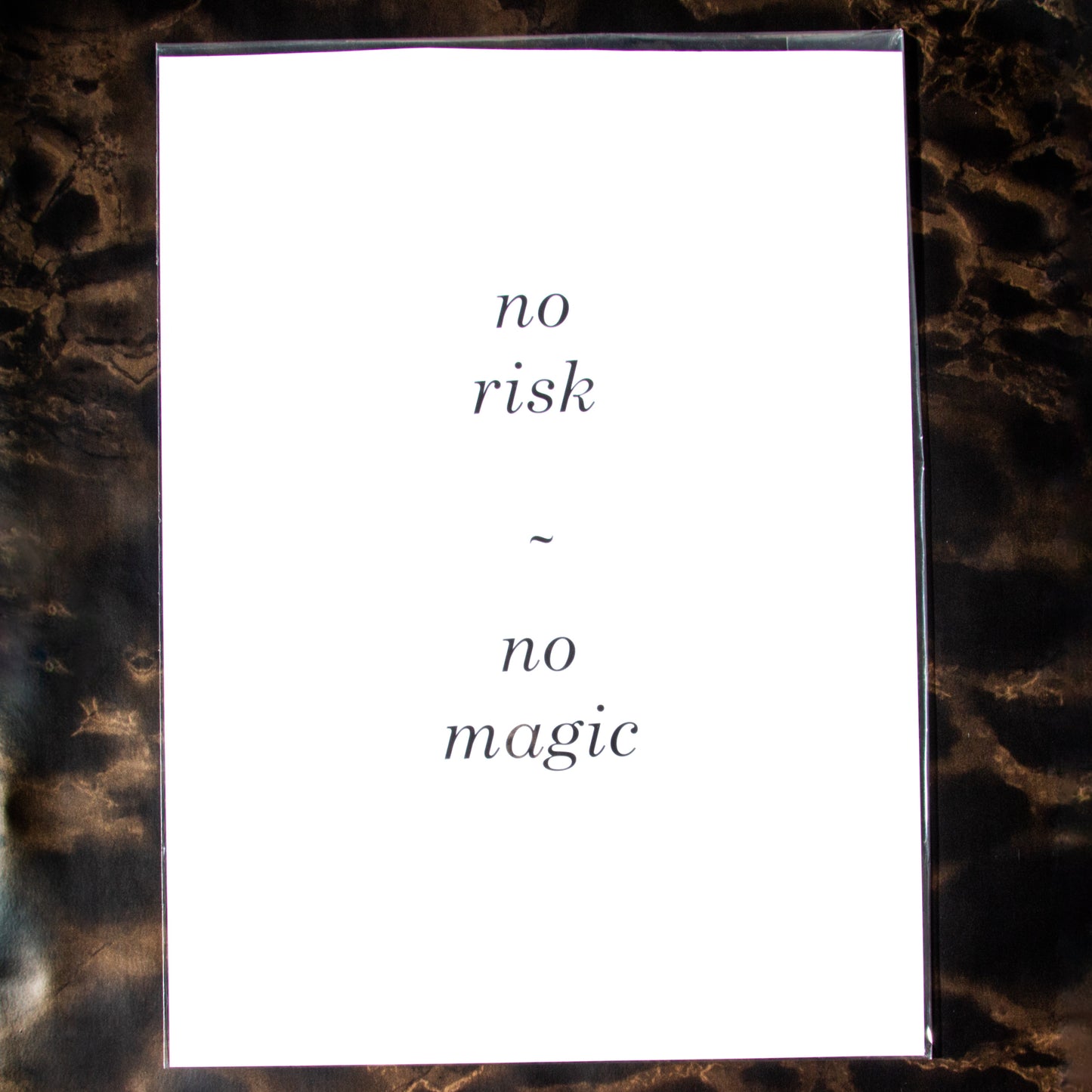 Juliste, No risk No Magic
